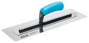 OX TOOLS PRO SEMI FLEX STAINLESS STEEL TROWEL 16IN / 405 X 125 MM