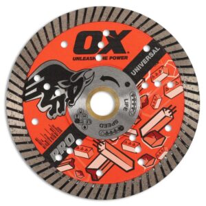 OX Tools OX-PU10-5 5" Fast Cutting Diamond Blade for Reinforced Concrete, Granite, Bluestone and Hard Pavers, Masonry Wet Saw Blade,Diamond Saw Blade,10mm Segments