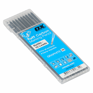 OX Tools Pro Tuff Carbon Pencil Leads - Graphite Lead | 10-Pack