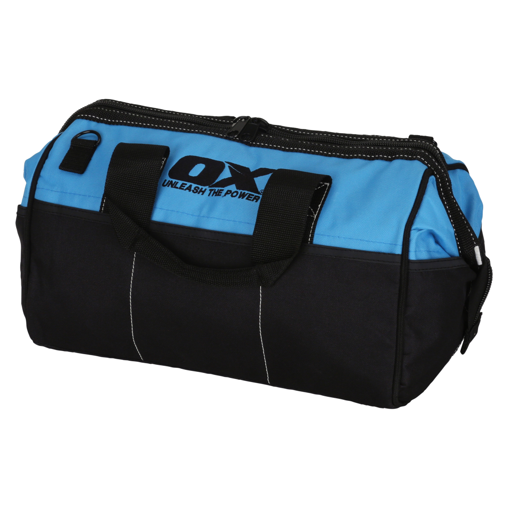 OX TOOLS Pro 15-Inch Wide Mouth Nylon Tool Storage Bag | PVC Nylon & Reinforced Stiching