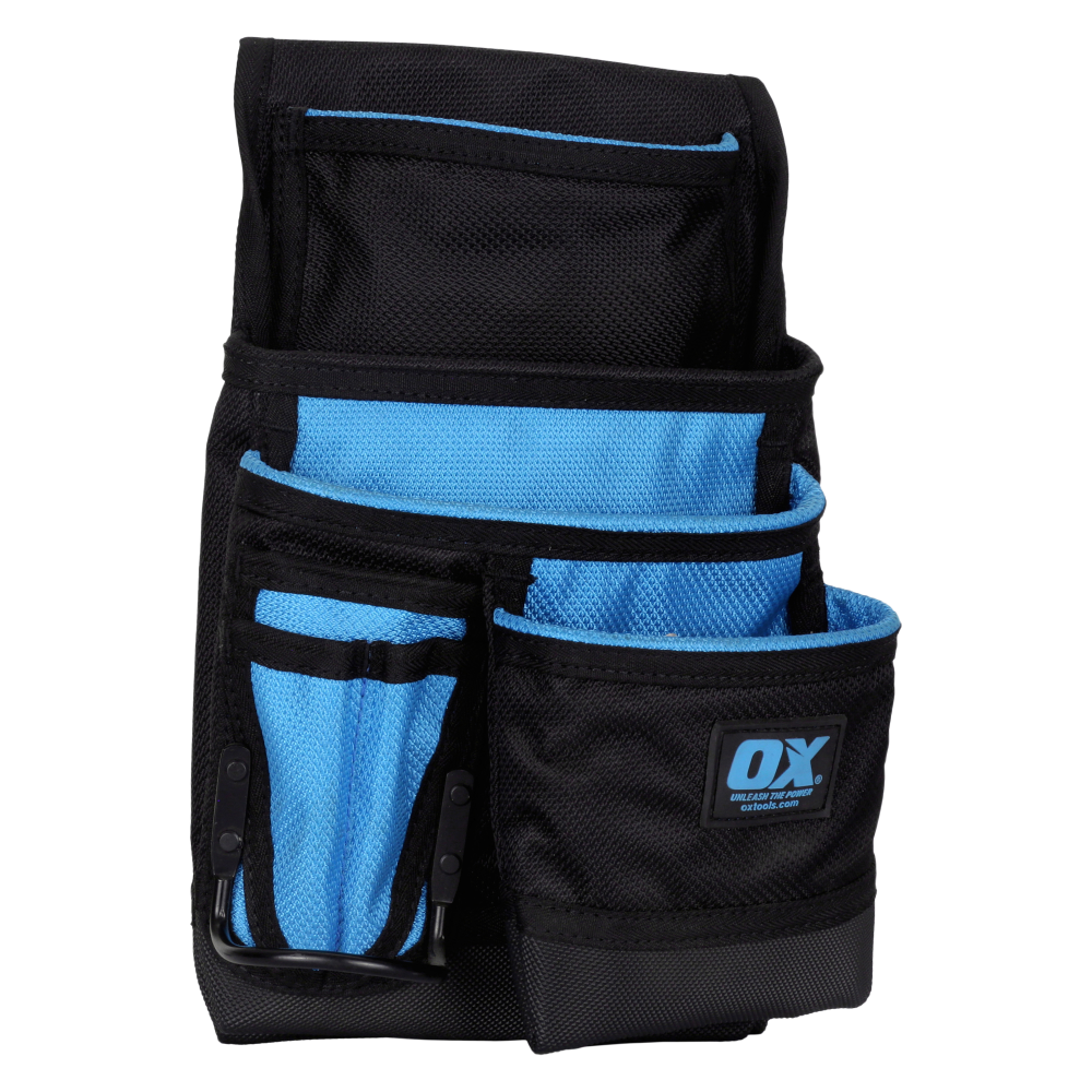 OX Pro Dynamic Nylon 7 Pocket Pouch with Hammer Holder - OX Tools USA