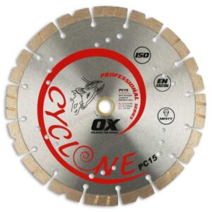 OX Tools 9" Supercut Segmented Diamond Blade | Concrete/General Purpose | 7/8" - 5/8" Bore