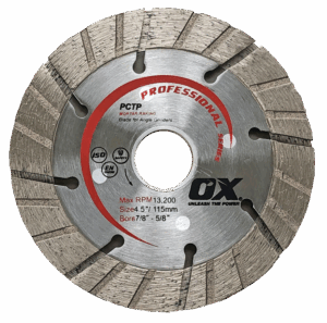 OX Tools Pro Series PCTP 5" Tuck Pointing Diamond Blade | 5/8" - 7/8" Bore