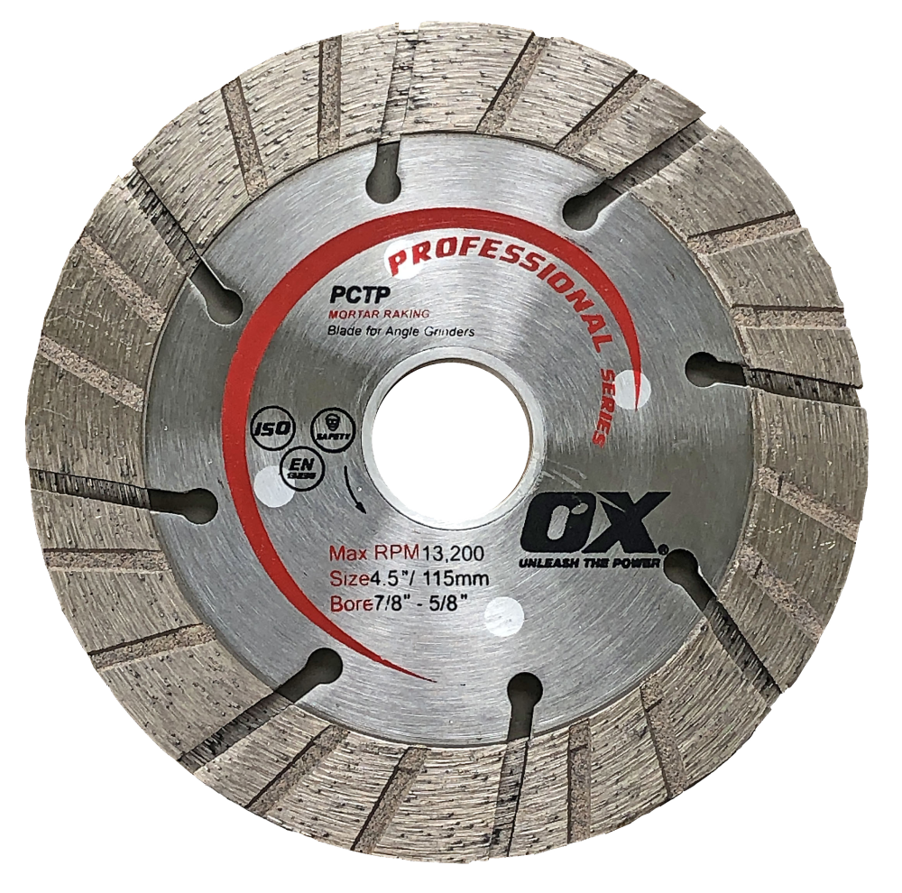 OX Tools Pro Series PCTP 5" Tuck Pointing Diamond Blade | 5/8" - 7/8" Bore