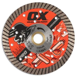 OX Tools OX-PU10-4.5 4.5" Fast Cutting Diamond Blade for Reinforced Concrete, Granite, Bluestone and Hard Pavers, Masonry Wet Saw Blade,Diamond Saw Blade,10mm Segments