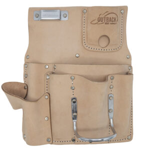 OX Trade Natural Top Grain Leather Drywall Pouch