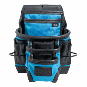 OX Ultimate 10-Pocket Leather & Nylon Dual Hammer Holder Fastener Pouch w/ Kevlar Reinforcement