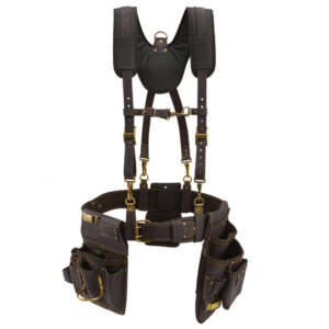 OX Pro 4-Piece S/M Drywaller's Rig, Oil-Tanned Leather With Suspenders