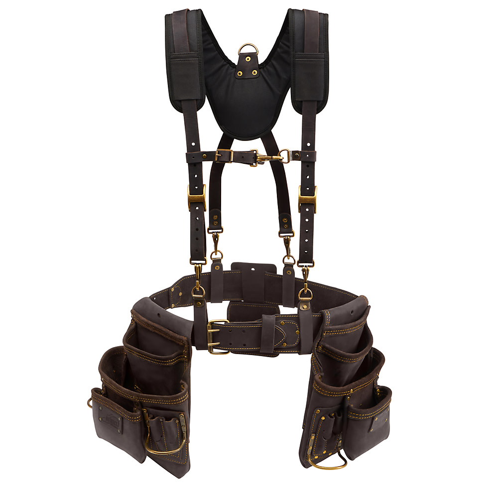 TBC LEG SHAPER OX PRO ネイイビー OX Pro Framing Rig With Suspenders | Oil-Tanned Leather - OX Tools USA