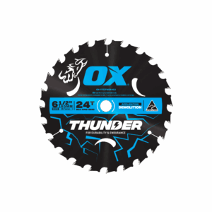 OX Pro Thunder 6-1/2-Inch Circular Saw Blade | 24-Tooth & 5/8" Bore