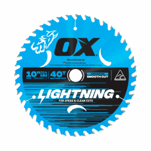 OX Pro Lightning 10-Inch Circular Saw Blade | 40-Tooth & 5/8" Bore