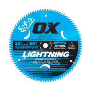 OX Pro Lightning 10-Inch Circular Saw Blade | 90-Tooth & 5/8" Bore
