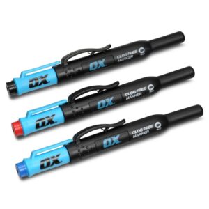 OX Pro 3-Pack Clog Free Marker - Black, Red & Blue