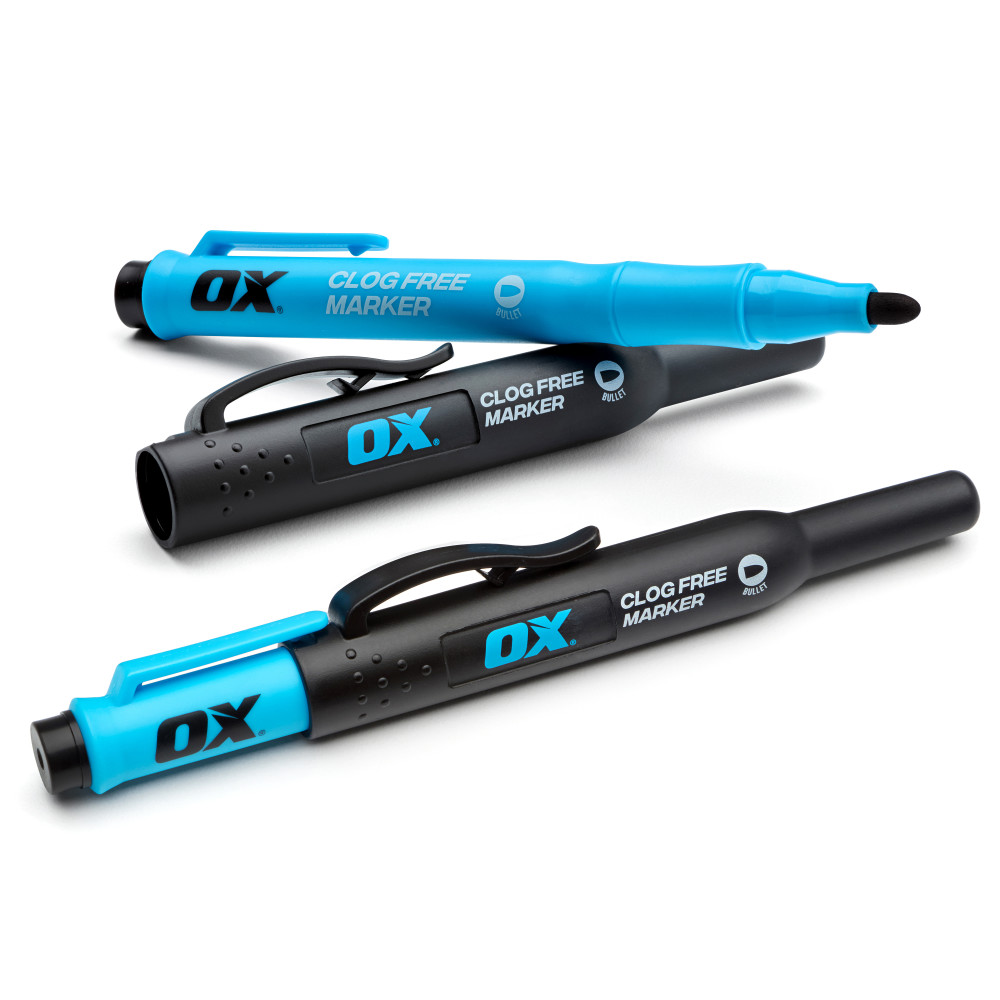 OX Clog Free Black Marker - 2 Pack - OX Tools USA