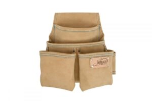 OX TOOLS Trade Series Suede Leather Tool/Fastener Pouch - 4 Pockets