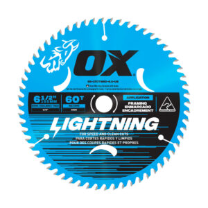OX Pro Lightning 6-1/2-Inch   Circular Saw Blade | 60-Tooth & 5/8" Bore