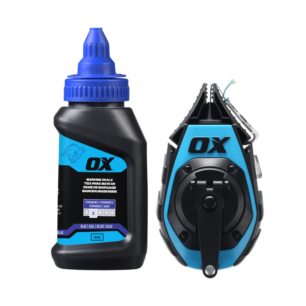 OX Pro 15m/50' Precision Chalk Reel Value Pack - OX Tools USA