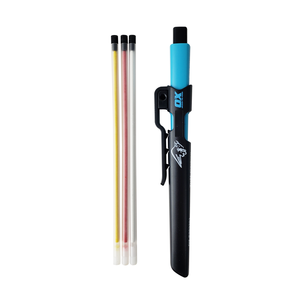OX Tools Pro Tuff Carbon Pencil Value Pack | Includes Pencil & 3 Leads