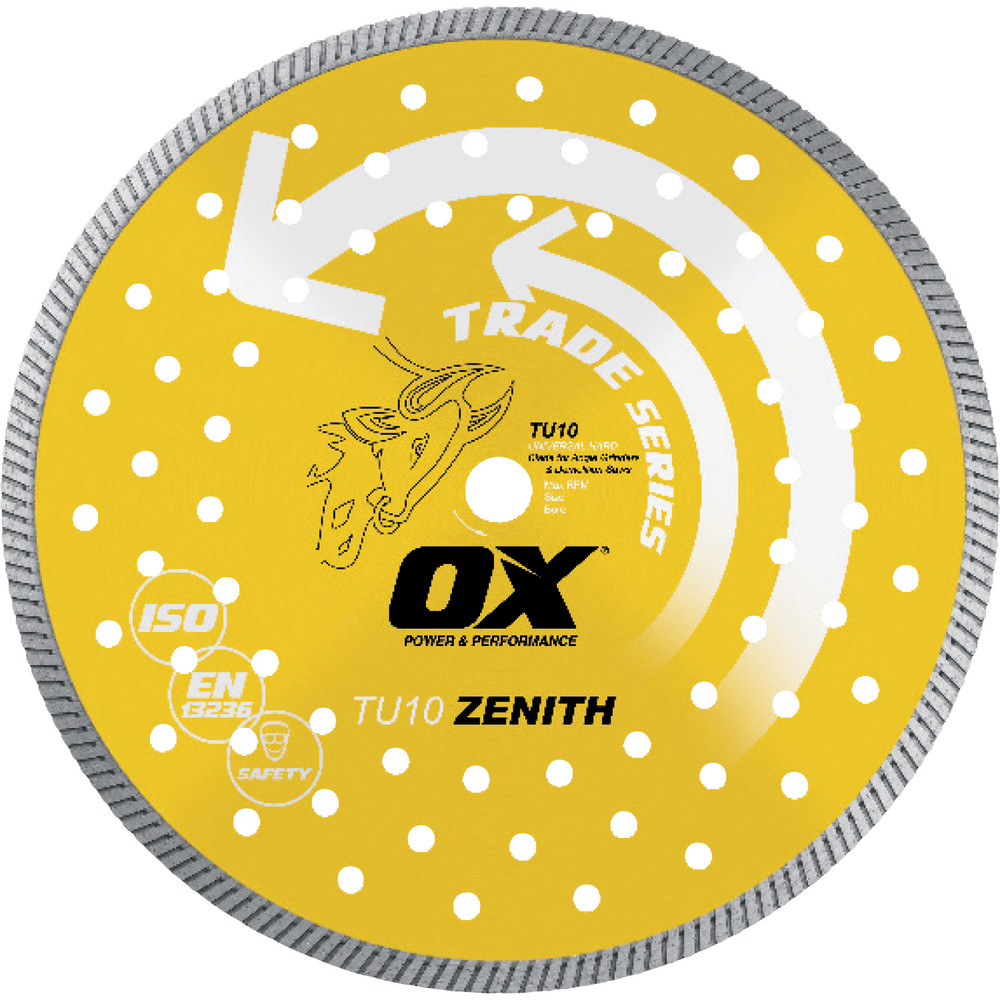 OX Trade Turbo 10-Inch Universal/Hard Diamond Blade OX-TU10-10